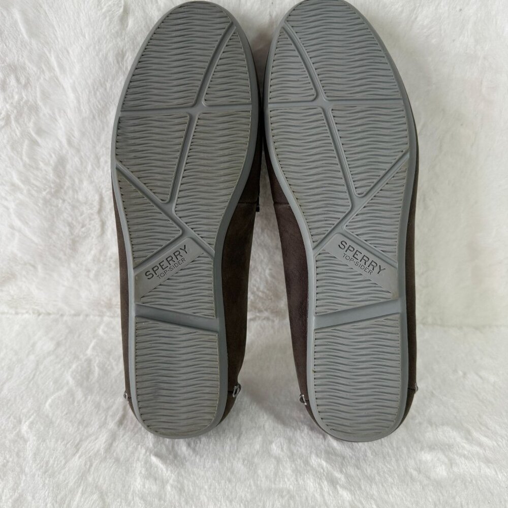 Sperry Brown Suede Leather Loafers Top-Sider Bay View Driver leather moccasins - Picture 5 of 7